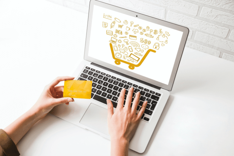 high-angle-online-shopping-on-laptop